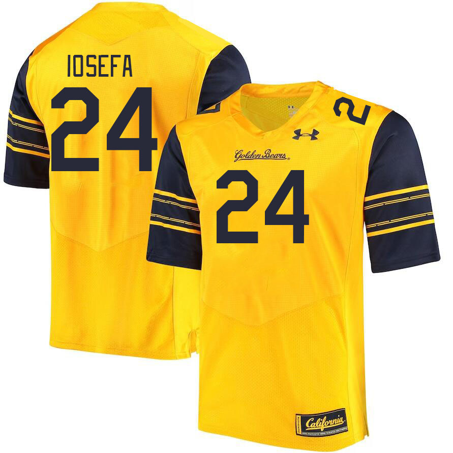 Men #24 Fatu Iosefa California Golden Bears College Football Jerseys Stitched Sale-Gold